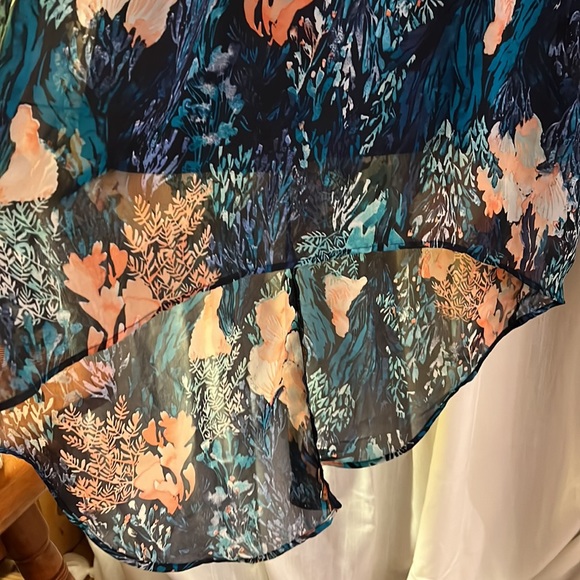 Old Navy high low strapless floral dress size SP - Picture 5 of 6